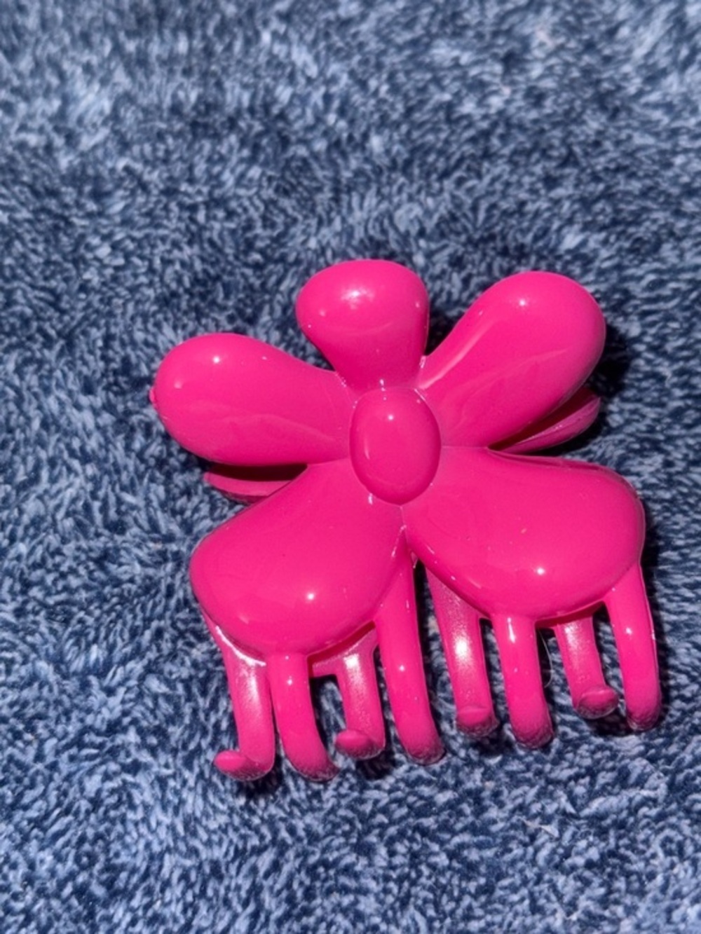 Pink Flower Hair Claw Clip - Bright Pink NWT